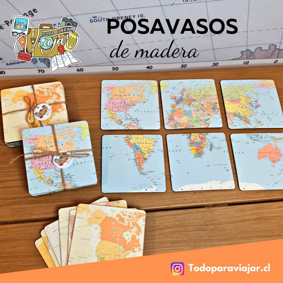 Set 6 Posavasos Madera Nativa